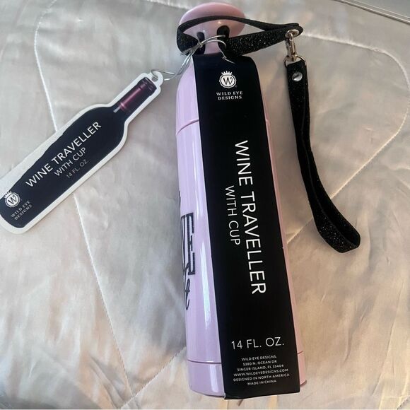 WINE TRAVELLER WITH CUP - 14 Oz. - NEW - Picture 1 of 4